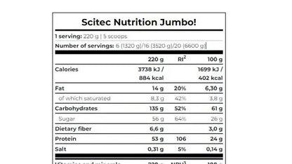Jumbo Gainer (6,6 kg) Scitec Nutrition™